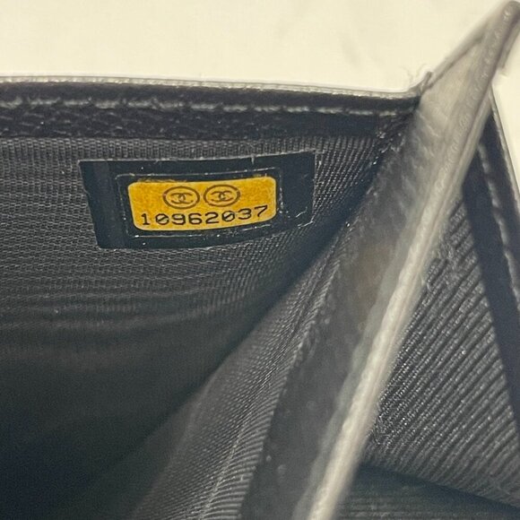 Chanel Series 10 Grained Calfskin CC Button Long Wallet - Black - Preowned - Picture 16 of 16